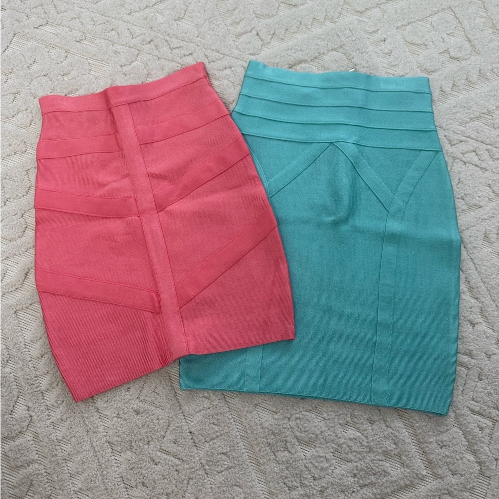 BEBE Bandage Mini Skirt Set of 2